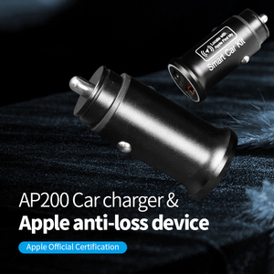 ที่ชาร์จในรถยนต์ขนาดเล็ก AP200เครื่องติดตามตำแหน่ง GPS ที่จุดบุหรี่ที่ชาร์จแบบ Type C พร้อมค้นหาแอป Apple ของฉัน GPS ป้องกันการสูญหาย