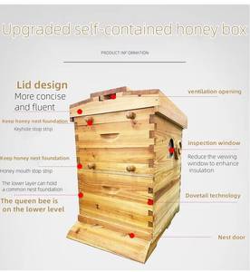 Automatic Beehive &amp; 7 Auto Frames China Fir Wax Coated Self Flowing Bee Hive Beekeeping Boxes to Extract Honey - Product Image 4