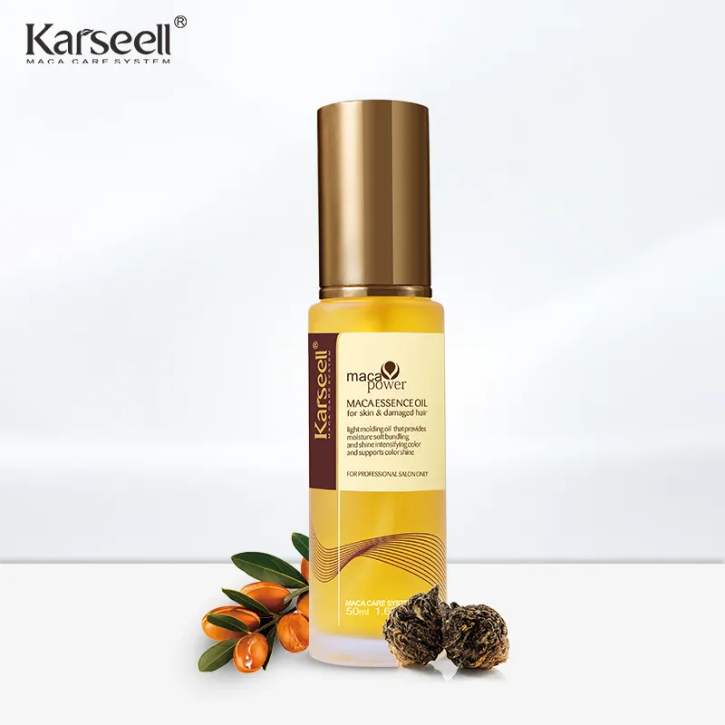 Support personnalisation privée Karseell Maca Argan Oil Natural Organic Serum Hair Growth Oil Convient à tout type de cheveux Hot Sell