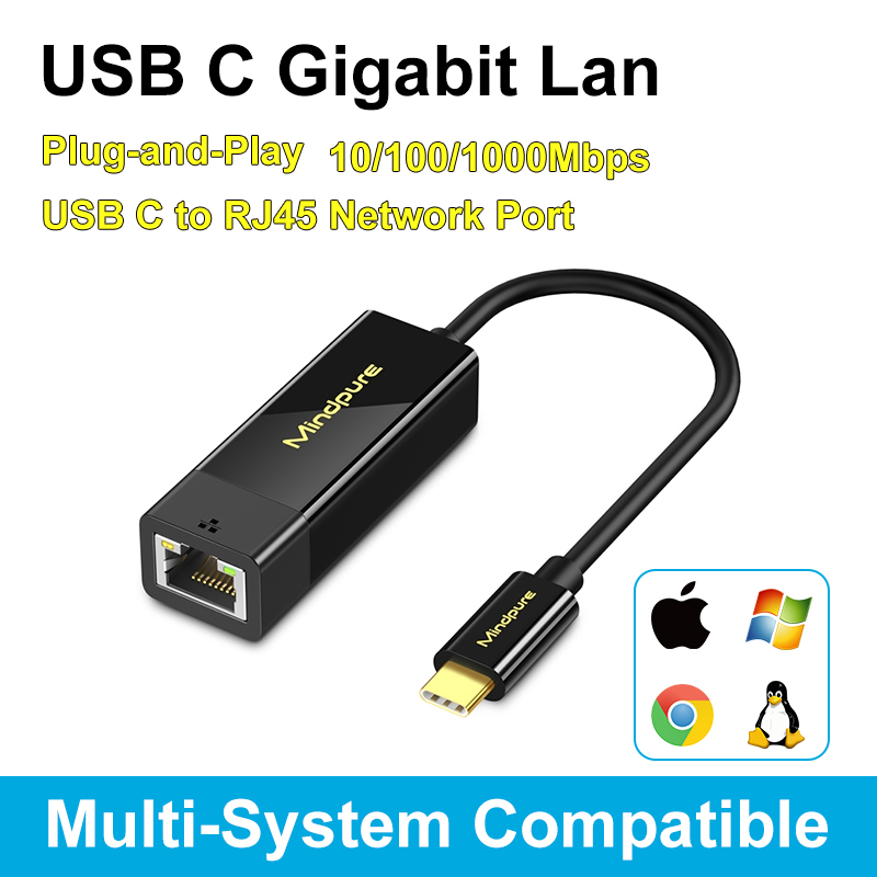 noir-usb-c 1000Mbps noir