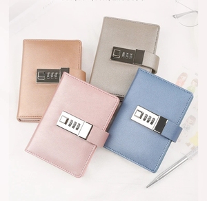 Small <strong>Notepad</strong> A7 Journal Diary <strong>Notebook</strong> <strong>with</strong> <strong>Lock</strong> Line Pages Agenda Planner Stationery Organizer Office School Password <strong>Notebook</strong> - Product Image 2