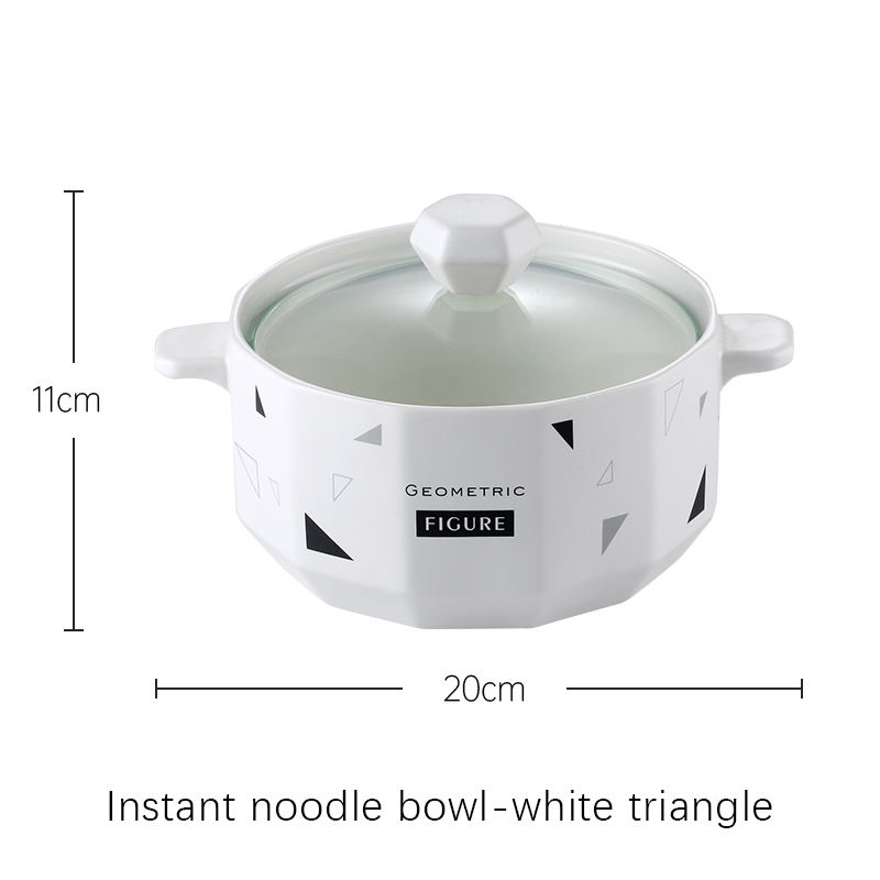 Bol à nouilles instantanées-triangle blanc