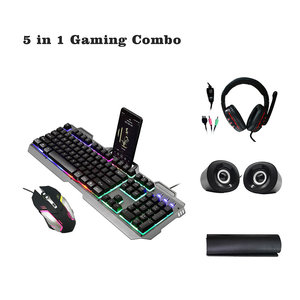 高品質5in1有線ゲーミングバックライトキットコンボゲーミングキーボードマウスヘッドセットマウスパッドスピーカーセットF1 - Product Image 6
