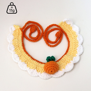 ปลอกคอสัตว์เลี้ยงถักด้วยมือมาใหม่ผ้าพันคอลูกสุนัขที่รัดผมอุปกรณ์สำหรับสัตว์เลี้ยงคอเสื้อขนาดเล็ก - Product Image 2