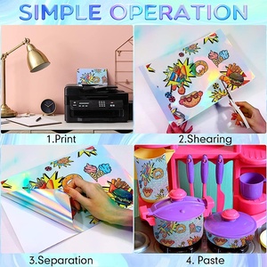 Bán buôn tấm dày có thể in không thấm nước tự dính A4 Chất lượng cao Glossy Sheets Vinyl Sticker giấy máy in phun - Product Image 4