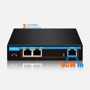 ネットワークデータスイッチPoEエクステンション60W 802.3at 1in 2出力ギガビットイーサネットPoEリピーターPoEエクステンダー。 - Product Image 5