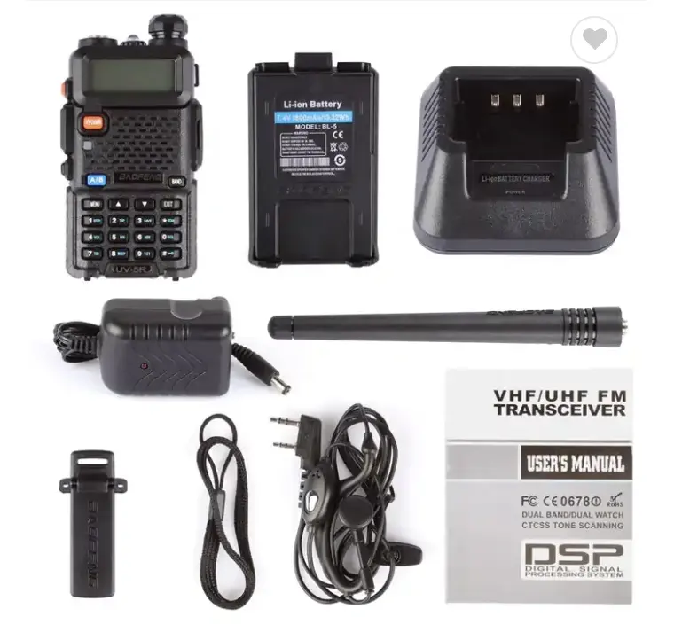 Venta al por mayor Original de largo alcance Walkie Talkie Baofeng UV5R Radio De dos vías De Largo Alcance Baofeng UV 5R Walkie Talkie