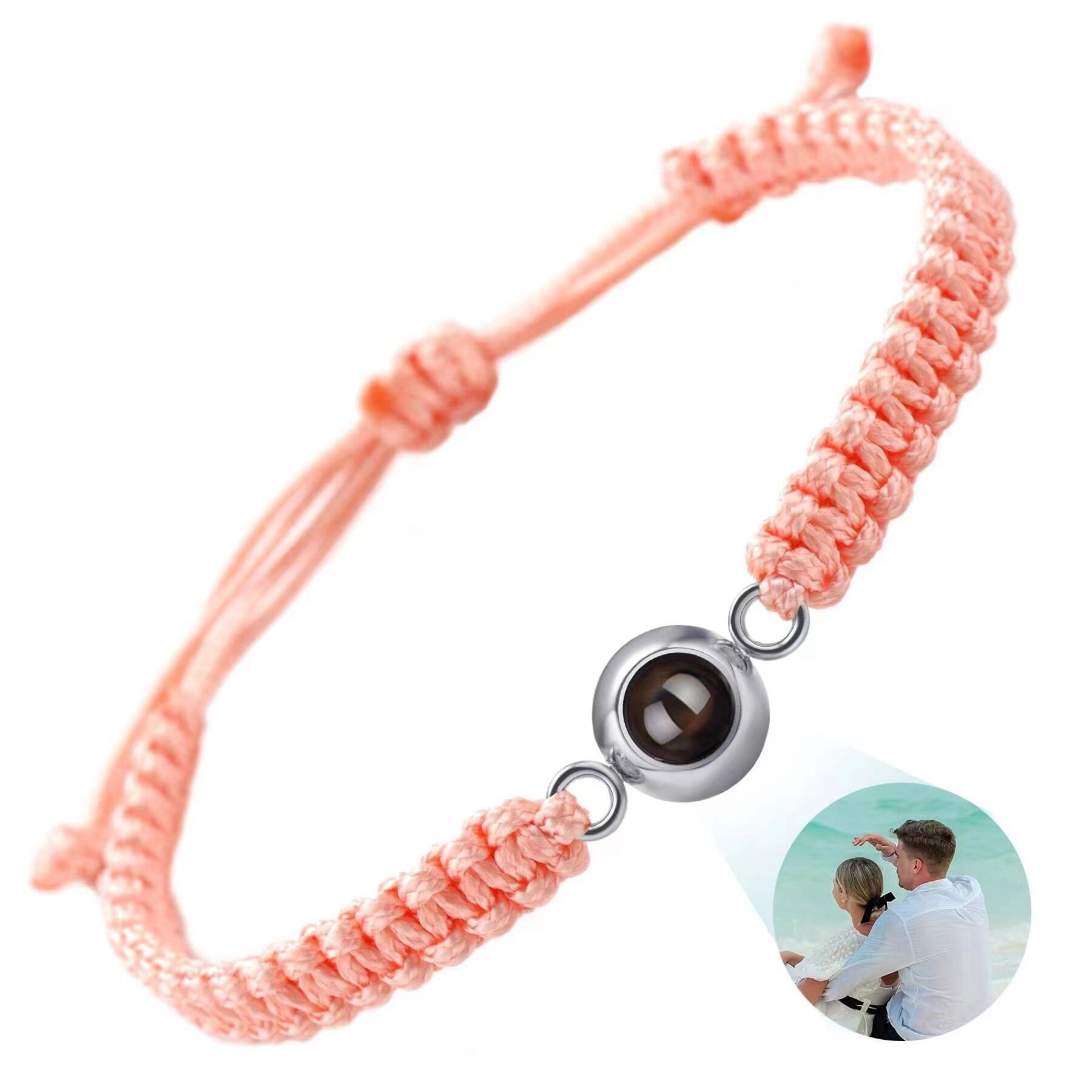 Corde rose argent