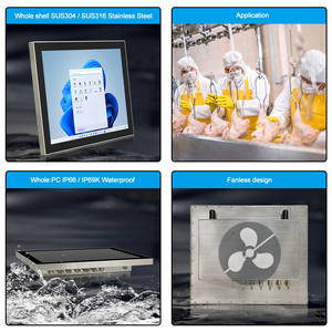 Industrieller 19-Zoll-RS232-All-In-One-Computer mit eingebetteter/Wand montage IP69k Wasserdichter i5-CPU-kapazitiver Touchpanel-PC - Product Image 6