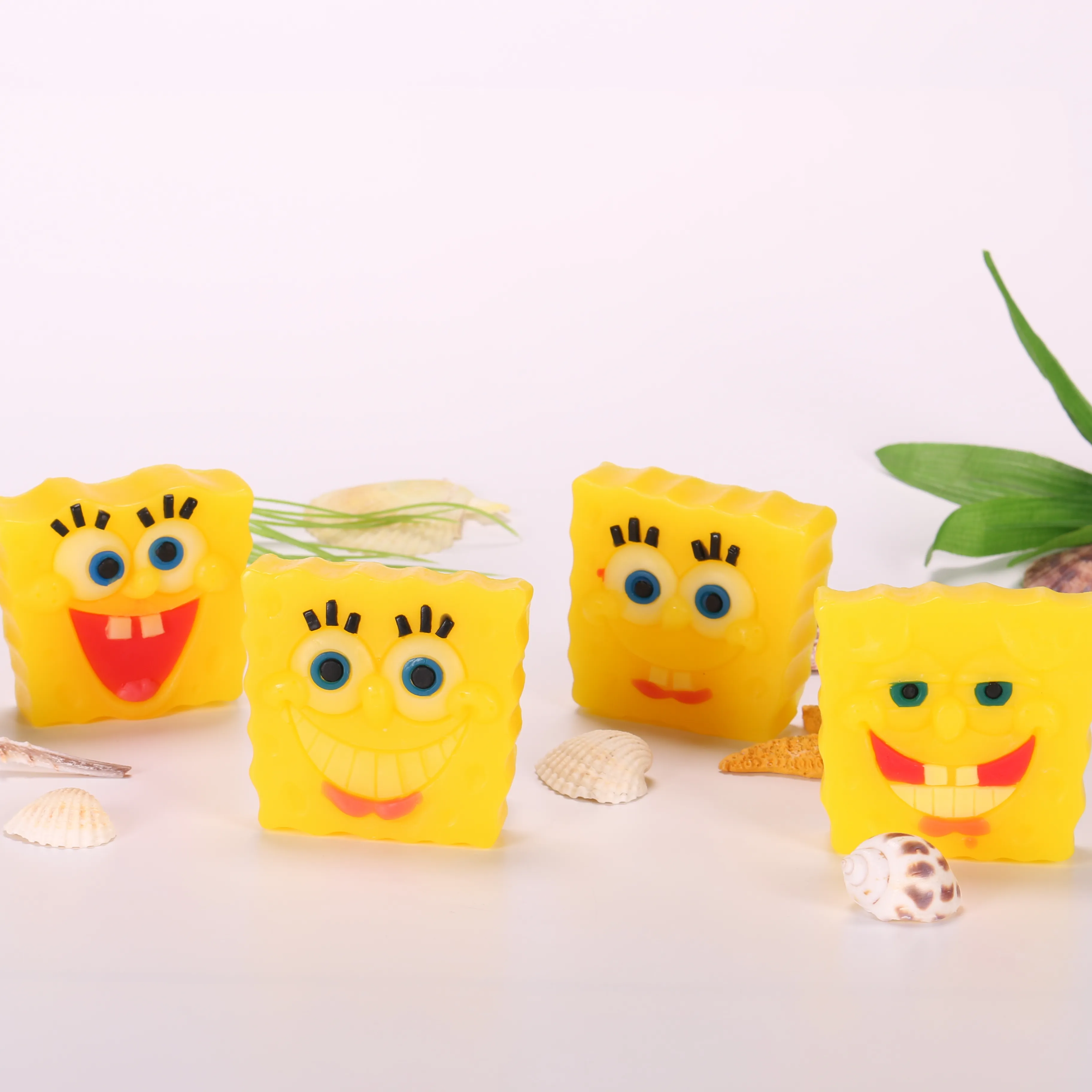 Vente en gros ingrédients naturels personnalisés bob l'éponge SquarePants dessin animé bain savon fait à la main