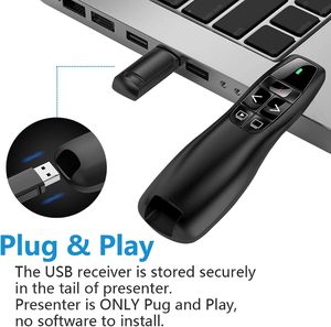 30m Range Wireless PowerPoint telecomando 2.4 GHz puntatore Laser rosso per Mac OS PPT/Google diapositive/presentazione presentatore - Product Image 2