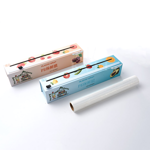 Food Grade Transparent Wrap Film Biodegradable Custom Printing <strong>Pattern</strong> and logo <strong>Cling</strong> Film in Roll - Product Image 1