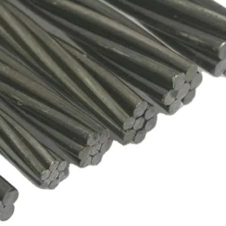 Cuerda de alambre de acero de fibra de carbono para plataforma de perforación, 4,5mm, 1x7, alta tensión, baja relajación, espiral, PC, hebras galvanizadas