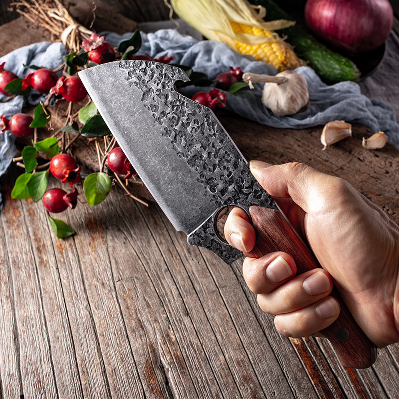 Mini Portable Outdoor Survival Camping Knife Kitchen Chopping Meat Fish Vegetable Knife Kitchen Chef Small Cleaver Knife