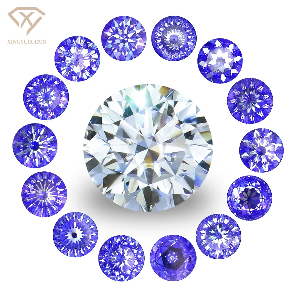 Xingyue Wholesale GRA Fancy Hundred Jubilee Cherry Blossom Portuguese Rose Old European Cut Round Loose Diamond Stone Moissanite