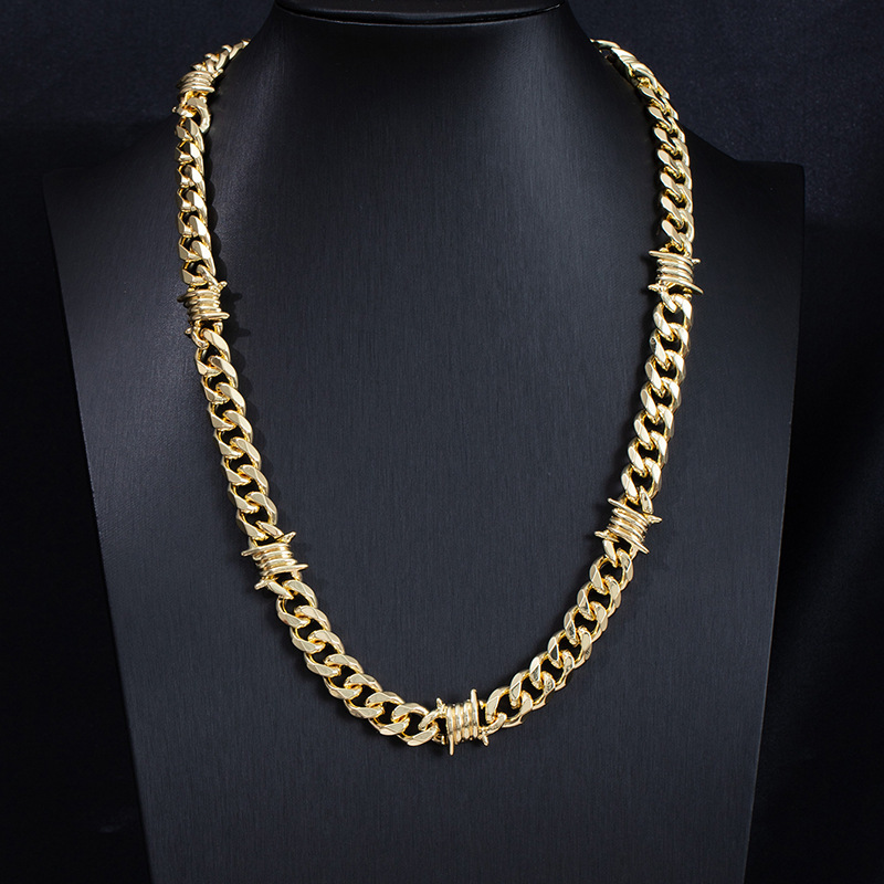 X528-2 gold necklace-60 cm