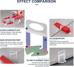 Çini klipler döşeme aksesuarları fayans seviye sistemi çini tesviye açı Fixter kama alıcılar kurulum için akülü araçları - Product Image 4