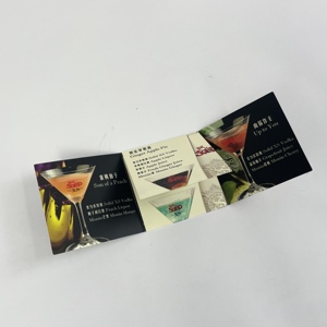 Custom Cross-<strong>Shaped</strong> Mini Foldable Wine Menu Unique Design Wine Instruction <strong>Booklet</strong> High-Quality Printing - Product Image 3