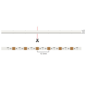 DC5V ไฟ LED 60/100/160LEDs/M Ws2812b IC อัจฉริยะแยกที่อยู่ได้บางพิเศษ5มม. สาย LED แบบ rgbic SPI 3Pin ดิจิทัล - Product Image 2