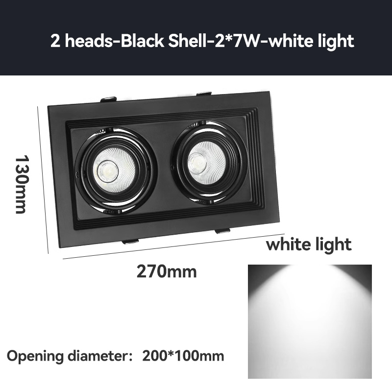 Cabeza MR16-7W-2 -- Black-6000K