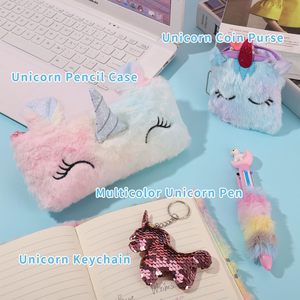 Diario de felpa de unicornio con cerradura y llaves, cuaderno borroso, diario borroso para niñas, diario escolar, diario secreto con bolígrafo - Product Image 4