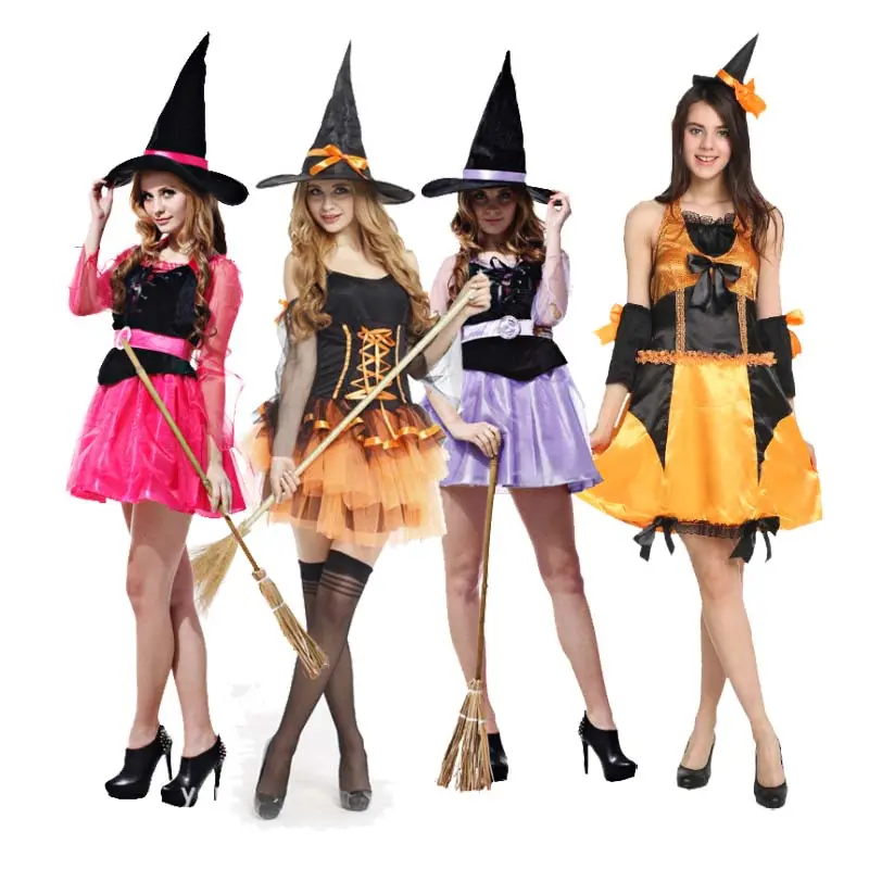2022 nuova festa di carnevale di Halloween vestito operato adulto Sexy Costume da strega HCVM-026