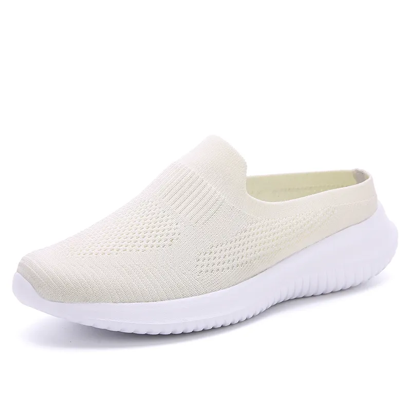 New styles wholesale free sample shoes women slip-on casual walk moscow mule ladies without heels socks sneakers brand
