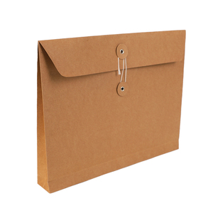 Kraft papier umschlag mit Knopf und Schnur Verschluss papier umschlag mit Schnur band - Product Image 6