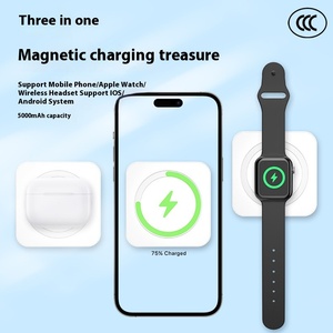 Cargador inalámbrico magnético de gran capacidad tres en uno Mini banco de Energía de salida de 5W Carga rápida para dispositivos Apple Uso transfronterizo - Product Image 5