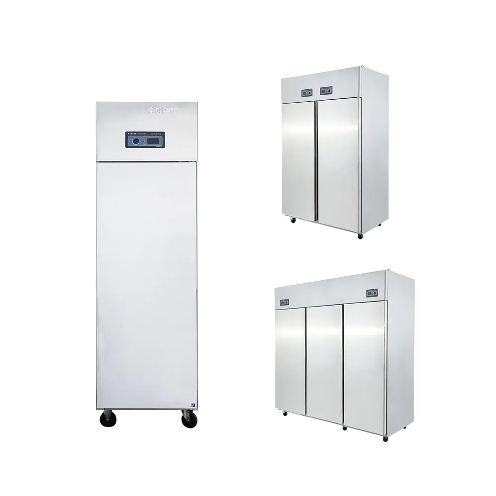 Single Door Upright Chiller Freezer Vertical Commercial Kitchen Refrigerator Freezer