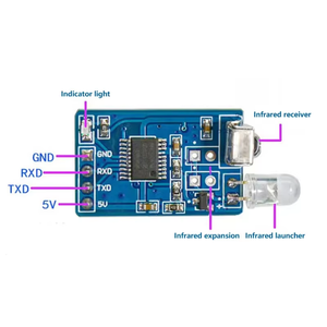 IR-Infrarot-Ferns ender Empfänger Drahtloses Modul Infrarot-Decodierung codierung modul Drahtlose serielle Kommunikation NEC-Code - Product Image 5
