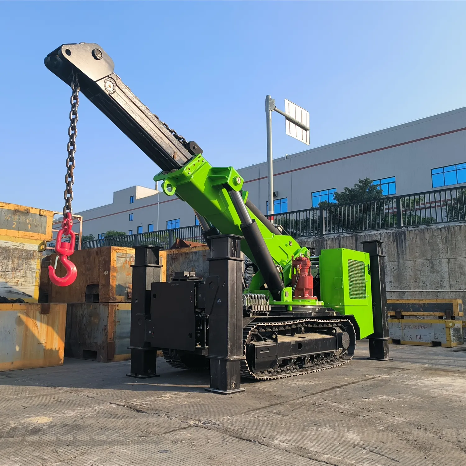 Mini carrello elevatore della gru cingolata da 25 Ton con braccio della gru