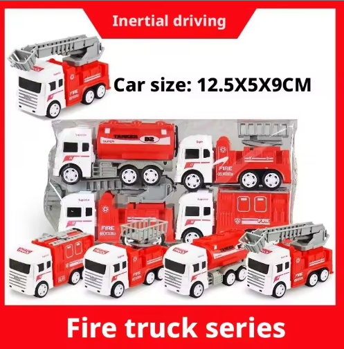 Ensemble de 4 camions de pompiers Opp en sac - Inertie