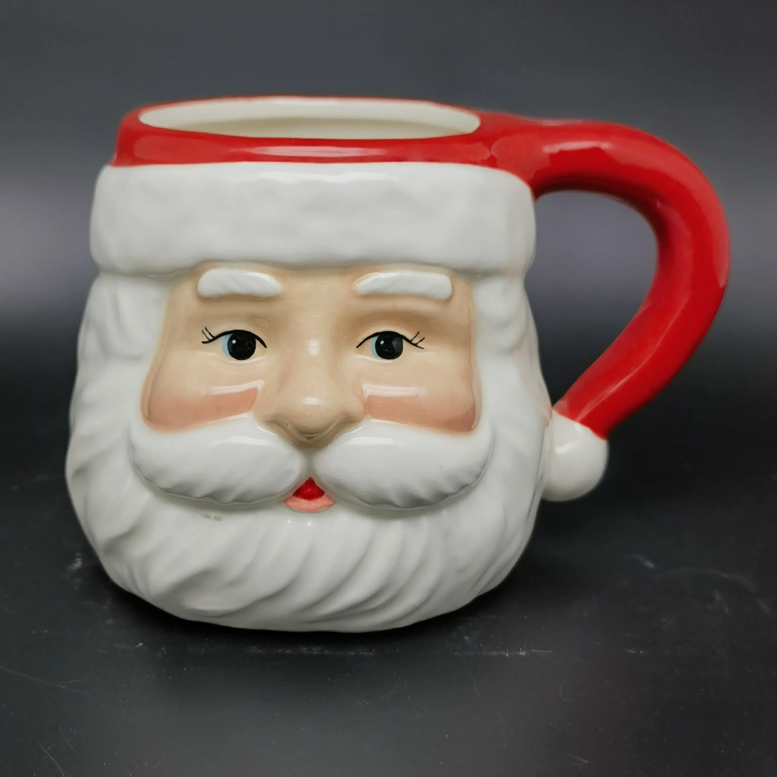 OEM ODM personalizado pintura a mano 3D tazas lindas de cerámica de Santa Navidad tazas de Navidad