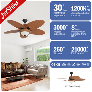1stshine ışıklı tavan fanı geleneksel fantezi verimli LED aydınlatma klasik tasarım tavan fanı ile uzaktan - Product Image 3