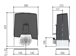 High Performance Modern Design Style BXV 24V Sliding Gate Operator With <strong>Encoder</strong> and Display for Gates up to 1000Kg - Product Image 3