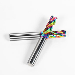 HANDERK Hrc55 DLC涂层铝铣刀实心硬质合金方形立铣刀数控刀具套装 - Product Image 1
