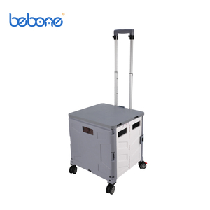 עגלת קניות מתקפלת עגלת קניות מתקפלת 4 גלגלים קיק מסתירים עם יד כבדה בלם משאית עם שולחן - Product Image 2