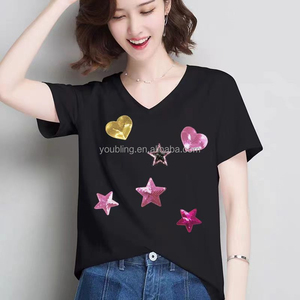 金黄色亮片星星刺绣贴片厂定制亮片贴花帽子服装徽章 - Product Image 6