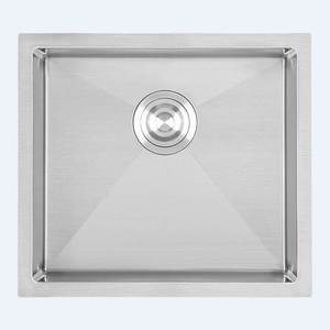 Modern Kitchen Sink com Single 304 Stainless Steel Bowl Fácil Instalação Undermount Forma Quadrada sem Faucet