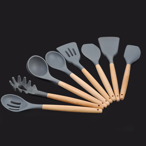 Cấp Thực Phẩm Không Độc Hại Nhà Giữ Phụ Kiện Silicone Bếp 8 Piece Silicone <span class=keywords><strong>Cookware</strong></span> Với Lưu Trữ Xô - Product Image 2