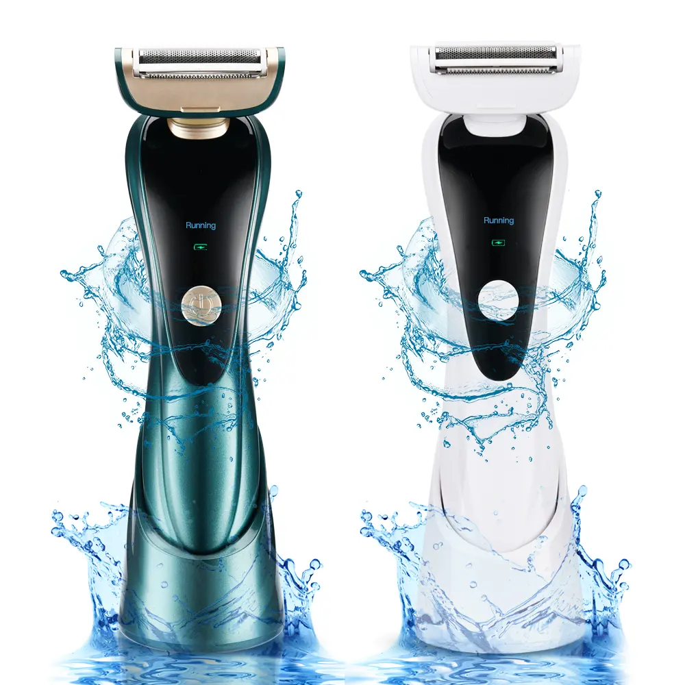 Rasoio elettrico impermeabile ricaricabile rasoio per tutto il corpo femminile Bikini capelli Trimmer con ricarica USB per le donne PRITECH