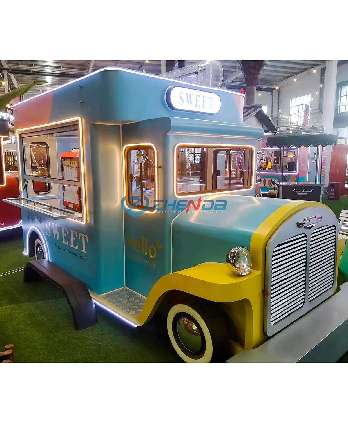 Zhenda personnalisé mobile snack pain voiture alimentaire voiture électrique crème glacée nourriture voiture restaurant avec batterie