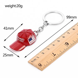 2024 <strong>Red</strong> Baseball Cap Keychain USA Flag <strong>Key</strong> Ring American Hat Keychain for Car and <strong>Keys</strong> - Product Image 6