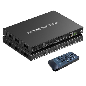 HDMI2.0 Matrix 4x4 4K@60Hz 444 8bit HDR Scaler <strong>Output</strong> D-olby Vision D-olby Atmos SPDIF Optical Audio <strong>Output</strong> hdmi matrix Switch - Product Image 1