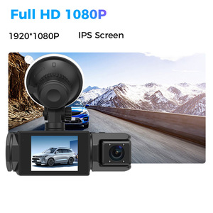 全新高清1080P车载DVR三镜头行车记录仪夜视防水仪表盘摄像头，包括移动WDR IPS的倒车图像 - Product Image 4