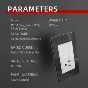 Factory High Quality Best Selling Power Wall Switch With Socket <strong>New</strong> Style Switches and Sockets Light Control Switch Socket - Product Image 3