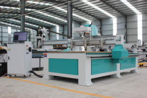 1325-3 <strong>Cnc</strong> 3 Heads <strong>Multi</strong> <strong>Functional</strong> Woodworking <strong>Router</strong> Mdf Door Making Machine M-SHINE - Product Image 2