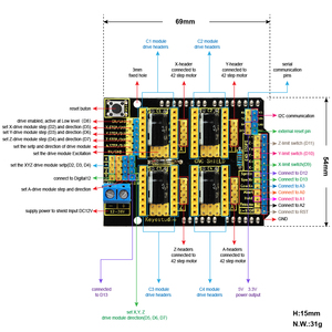 Keyestudio A4988 stampante 3D Stepper Driver del motore scudo CNC V3 per Arduinos R3 3D stampante Kit fai da te - Product Image 3