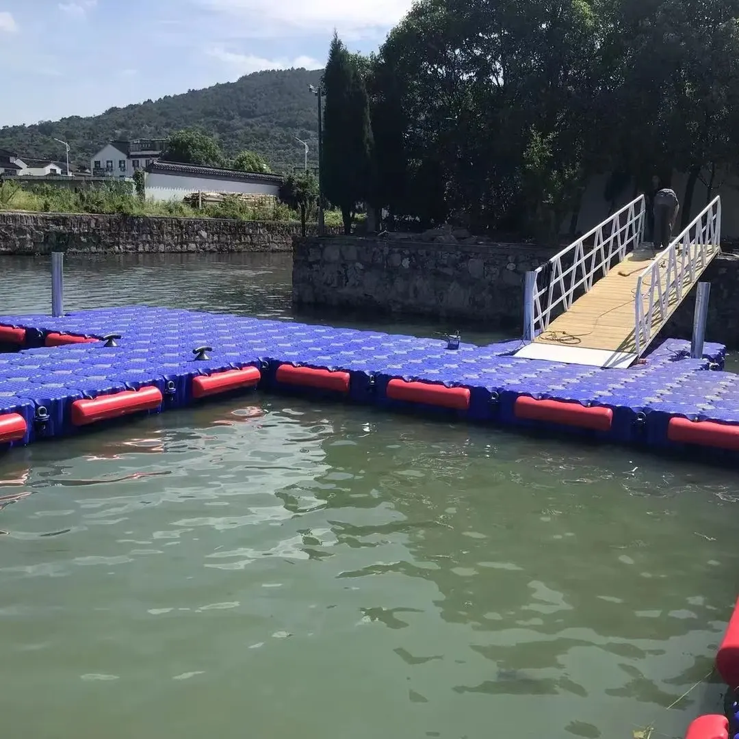 Hdpe צף פלטפורמות dock קוביות פלסטיק pontoboat סילון סקי מזח סקי סיטונאי אספקה ימית